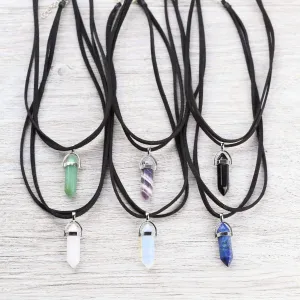 Gemstone Pendant Choker Necklace