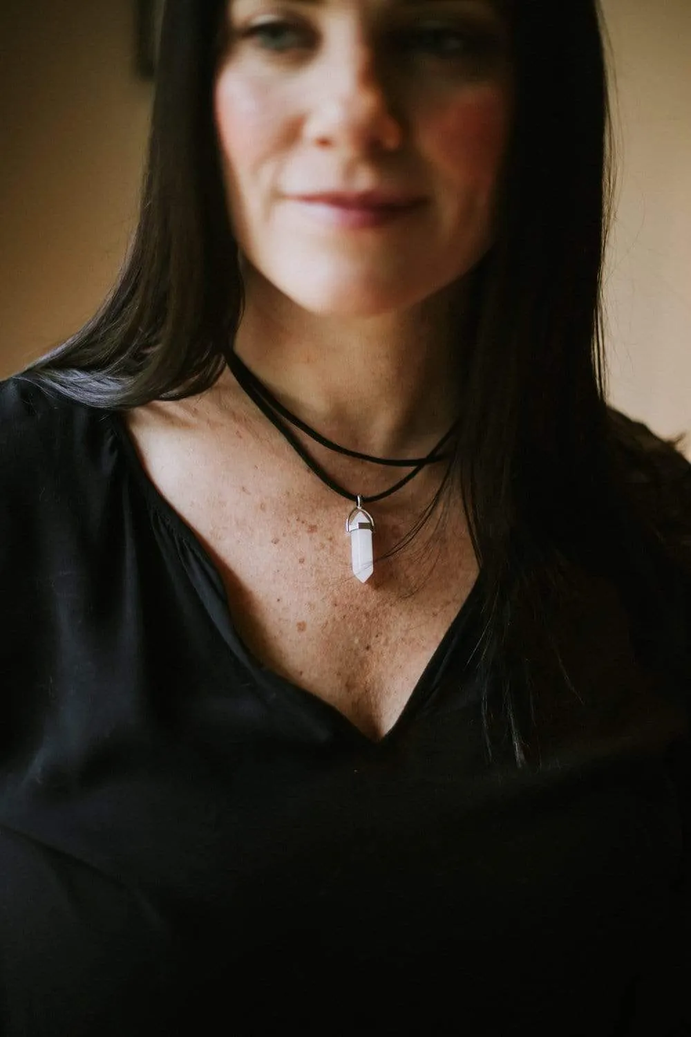 Gemstone Pendant Choker Necklace