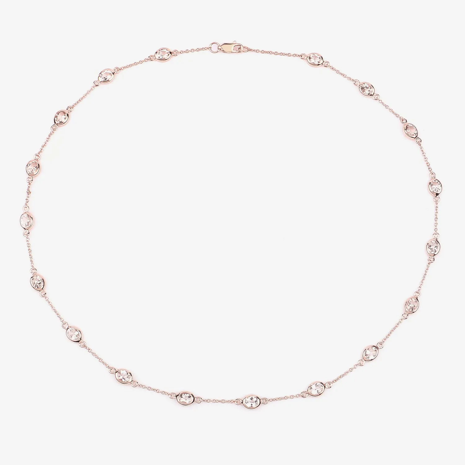 Genuine Morganite By The Yard Necklace