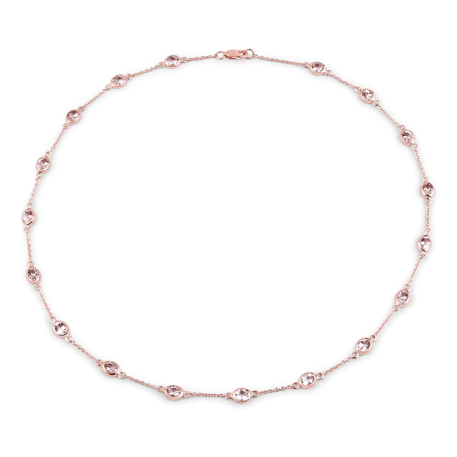 Genuine Morganite By The Yard Necklace
