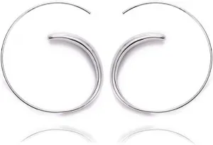 Geometric Earrings Hoop Large Circle Dangle Earrings Big Geometric Drop Earrings Trendy Vintage Minimalist Ear Jewelry for Women