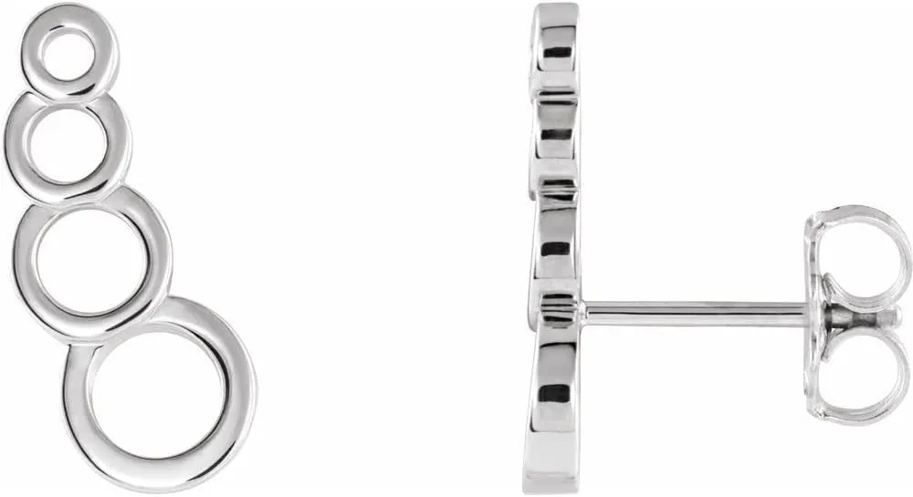Geometric Facet Triangle Ear Climbers (14mm x 5.9mm)