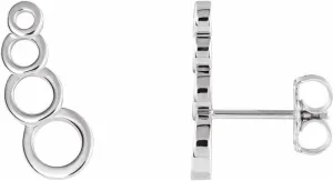 Geometric Facet Triangle Ear Climbers (14mm x 5.9mm)