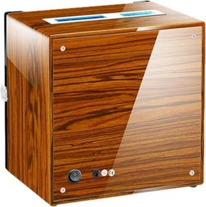 GeRRiT Watch Winder Box for Automatic Watch LCD Touch Screen Wooden Piano Paint Exterior Quiet Motor Built-in LED Light