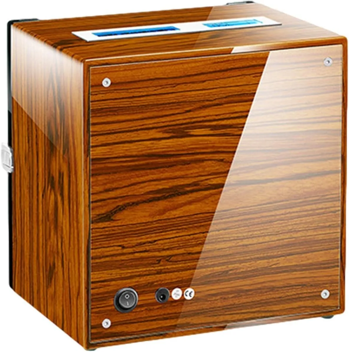 GeRRiT Watch Winder Box for Automatic Watch LCD Touch Screen Wooden Piano Paint Exterior Quiet Motor Built-in LED Light