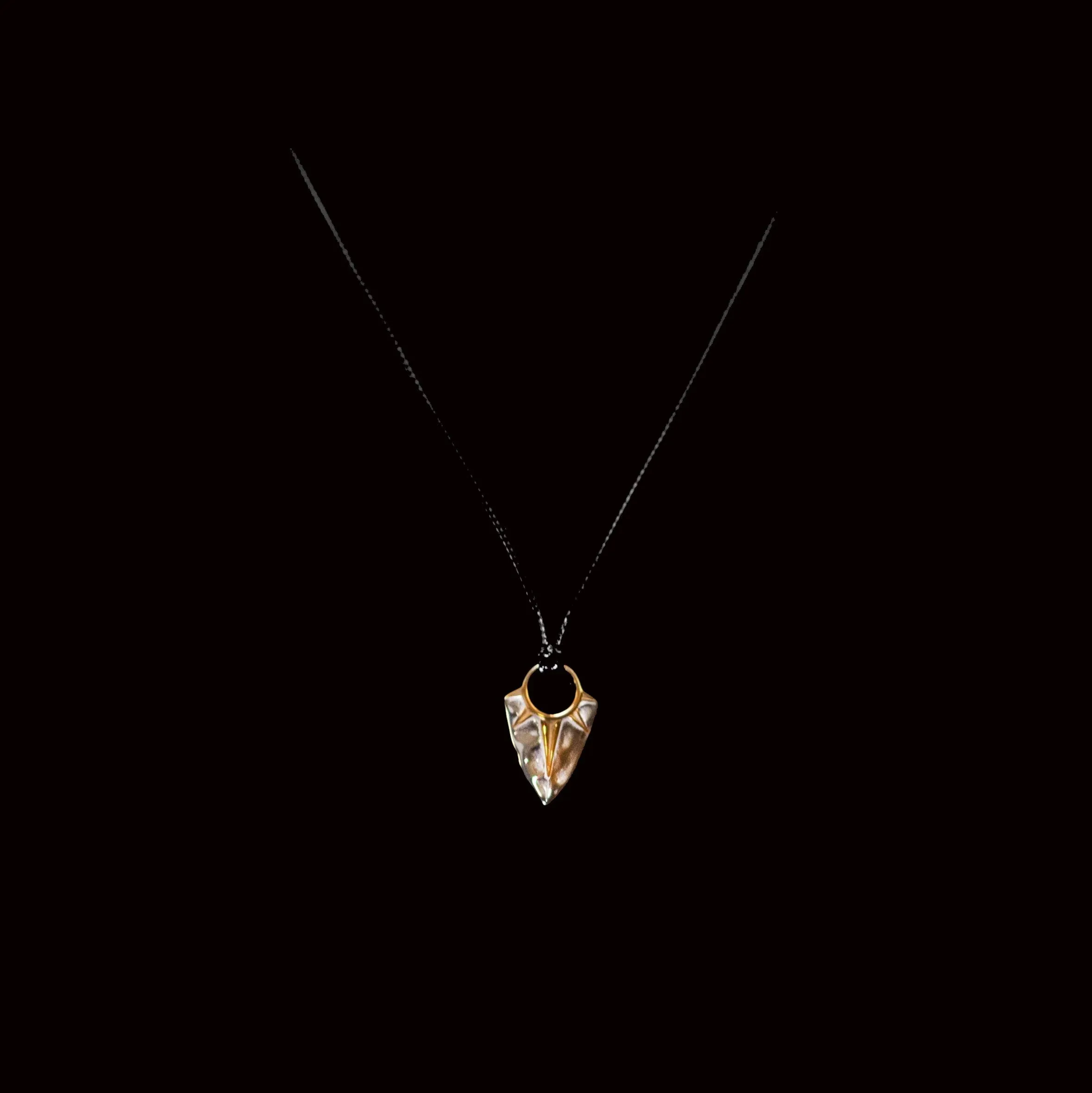 Glenden Arrowhead Pendant with Leatherette Chord Necklace