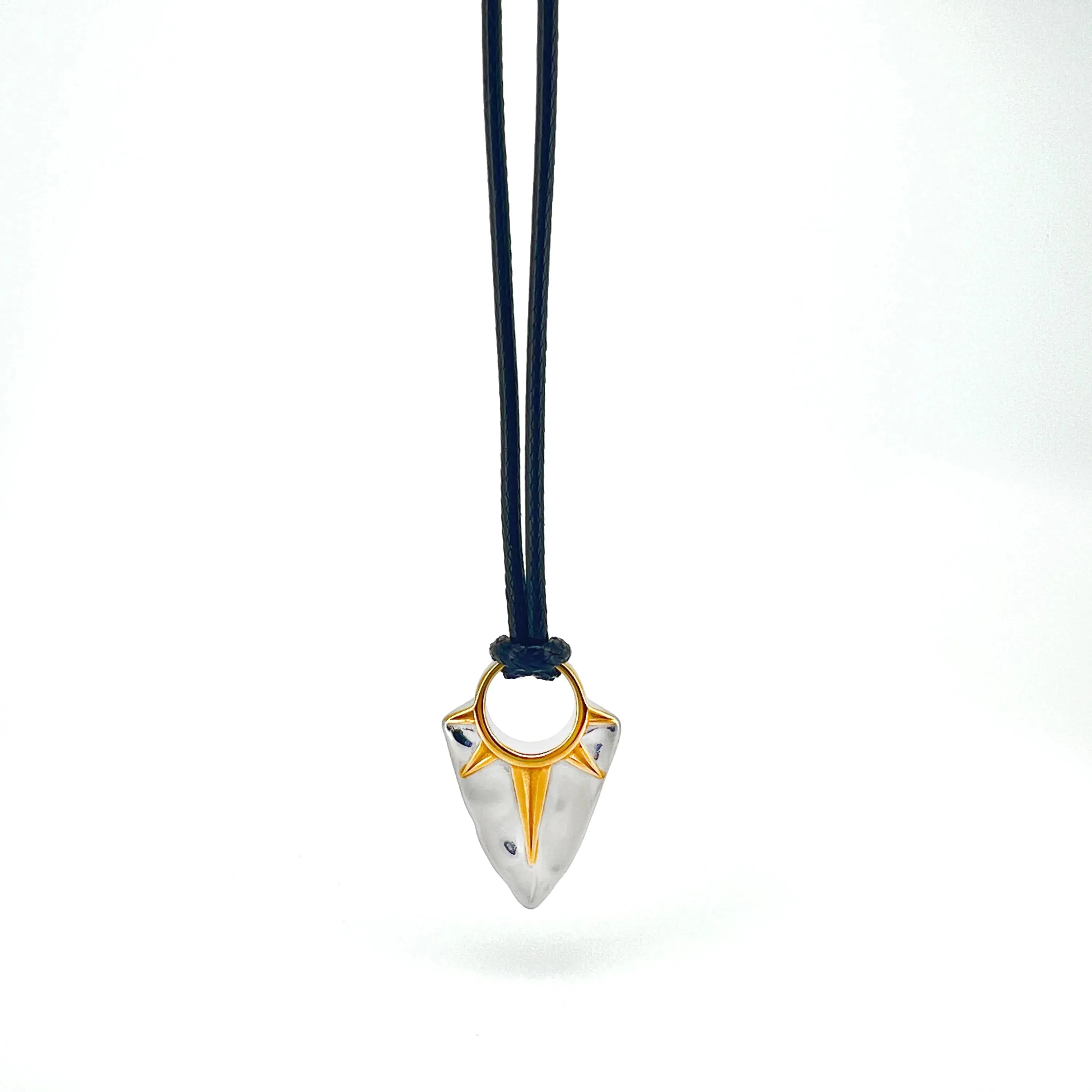 Glenden Arrowhead Pendant with Leatherette Chord Necklace