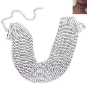 Glossy Silver: Square Unique Necklace