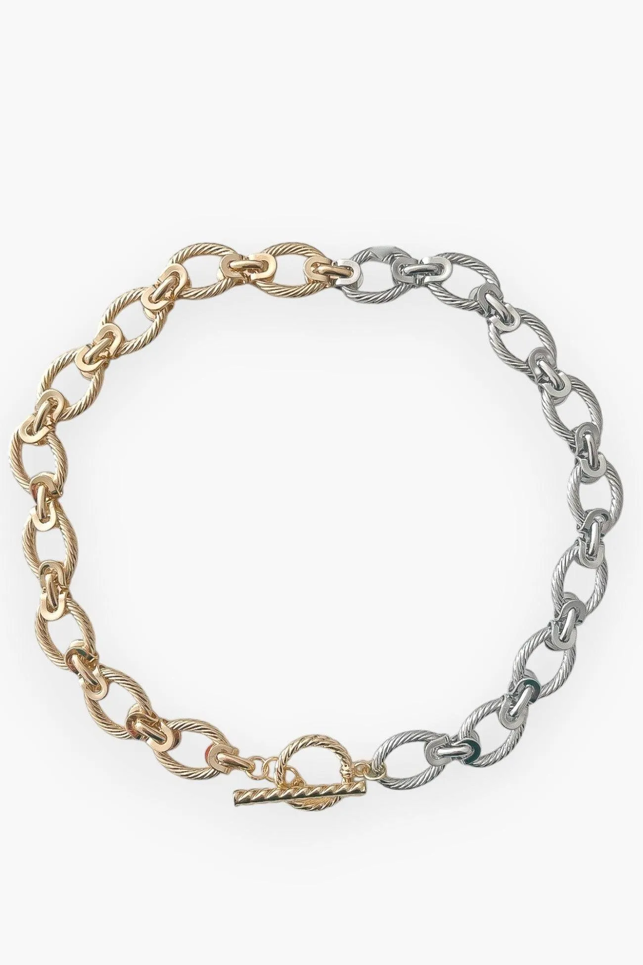 Gold & Silver Toggle Chain Necklace