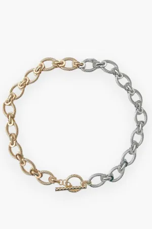 Gold & Silver Toggle Chain Necklace