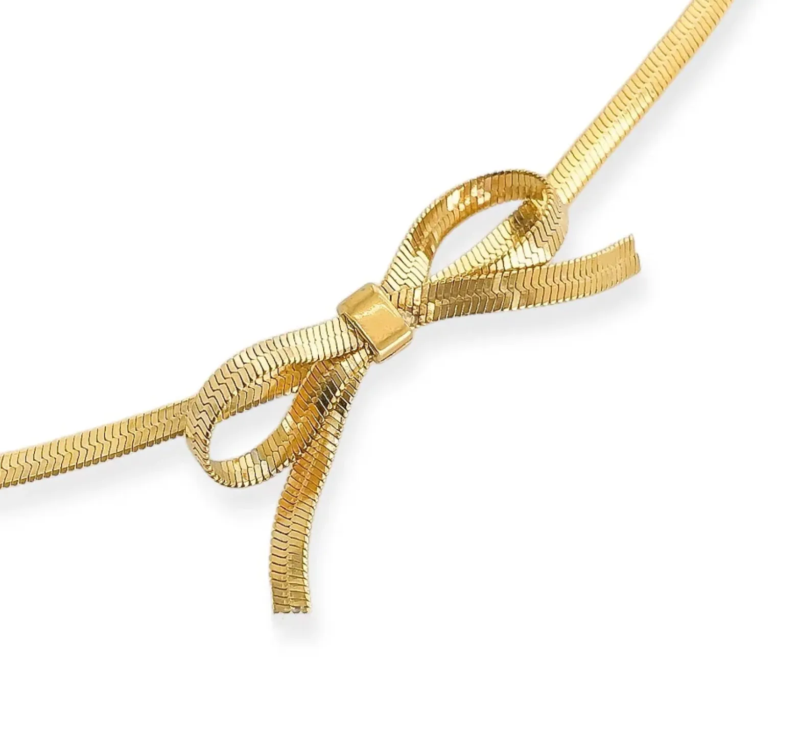 Gold Bow Choker