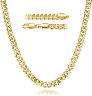 Gold Chain for Women 14K Gold Chain for Men Cuban Link Chains for Men Simplicity with Standout Design Dainty Necklace for Women 16-24 Inches 6mm