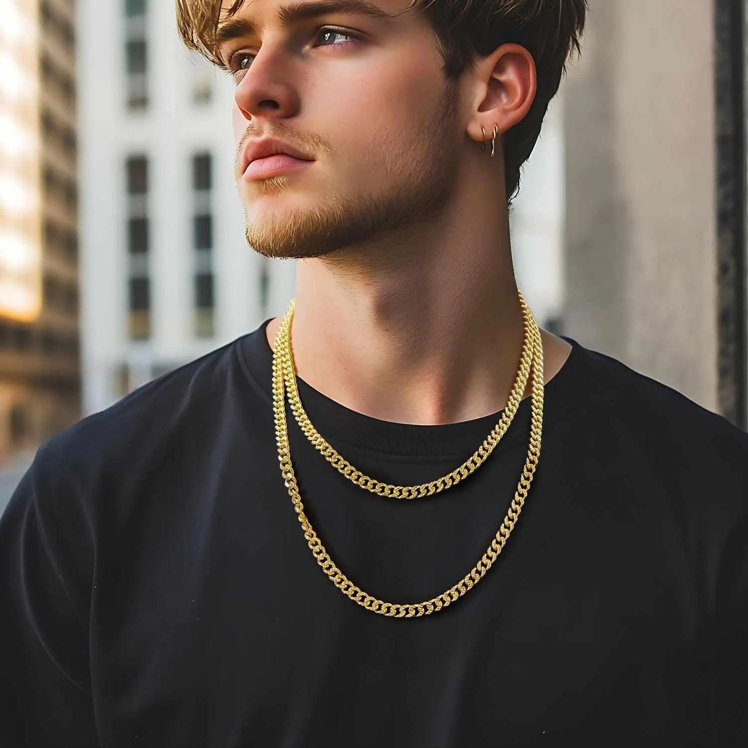 Gold Chain for Women 14K Gold Chain for Men Cuban Link Chains for Men Simplicity with Standout Design Dainty Necklace for Women 16-24 Inches 6mm