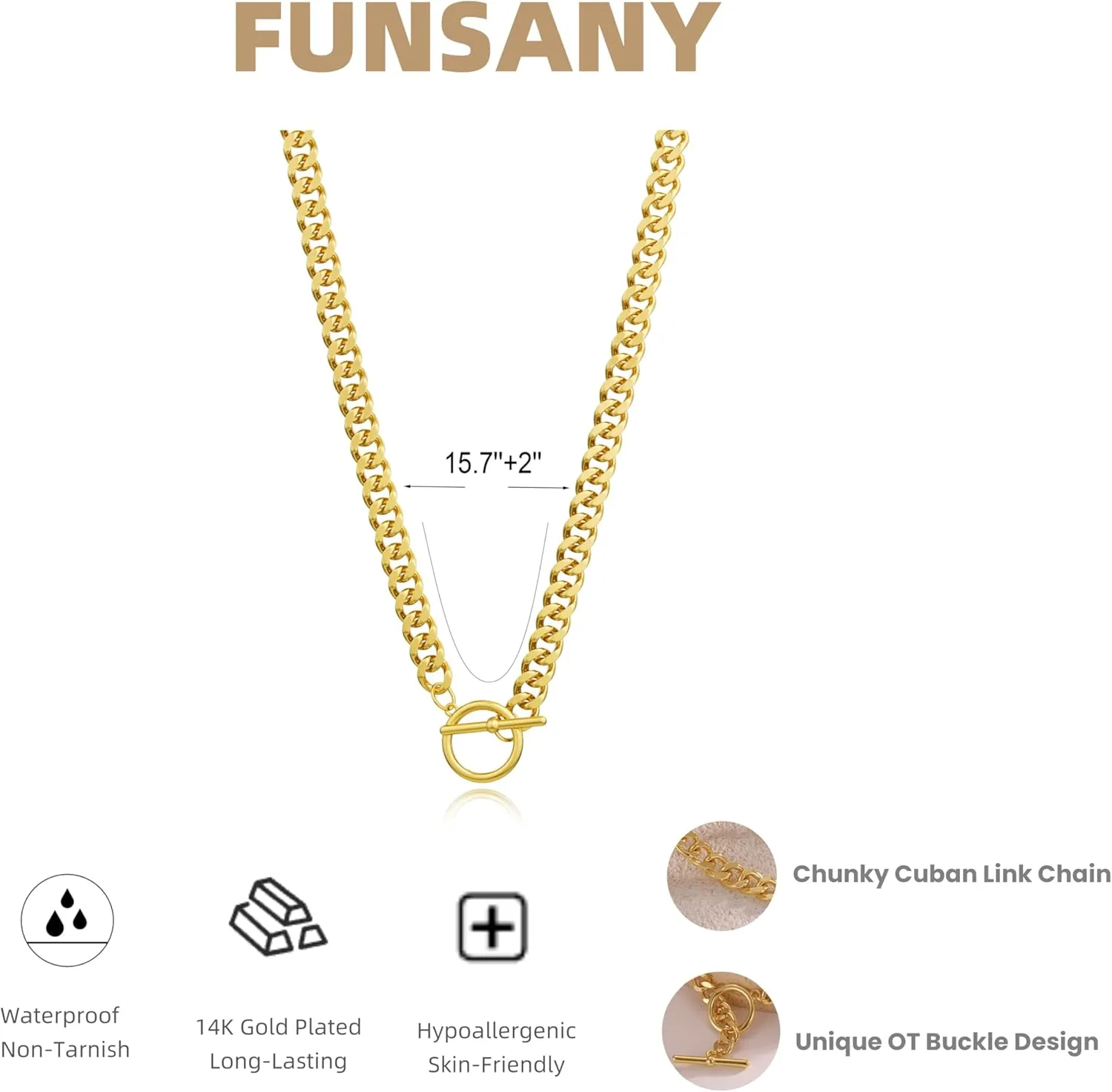 Gold Chain Necklace for Women - Dainty Gold Necklaces Trendy 14K Gold Plated Hypoallergenic Thin Box Herringbone Bead Chain Choker Necklace for Women Non Tarnish Simple Gold Jewelry Gift
