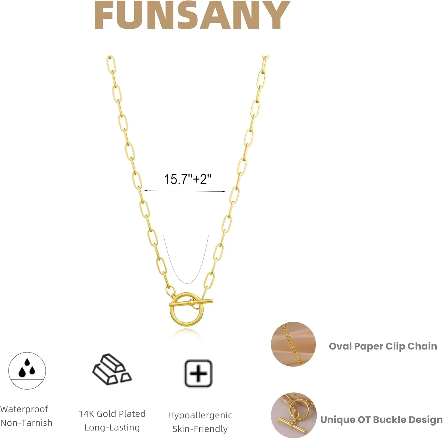 Gold Chain Necklace for Women - Dainty Gold Necklaces Trendy 14K Gold Plated Hypoallergenic Thin Box Herringbone Bead Chain Choker Necklace for Women Non Tarnish Simple Gold Jewelry Gift