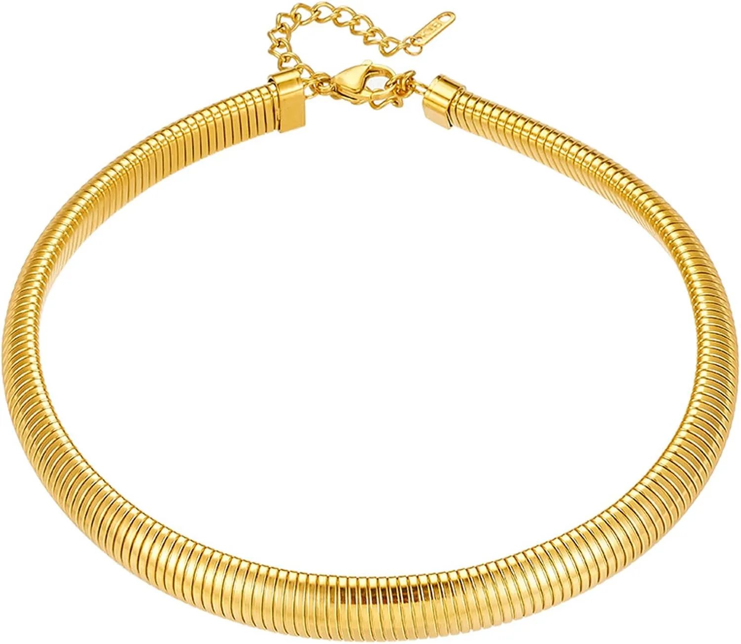 Gold Chunky Necklace for Women Snake Chain Choker Necklace, Hip Hop Punk Necklace, Thick Wide Necklace Jewelry for Women Gifts