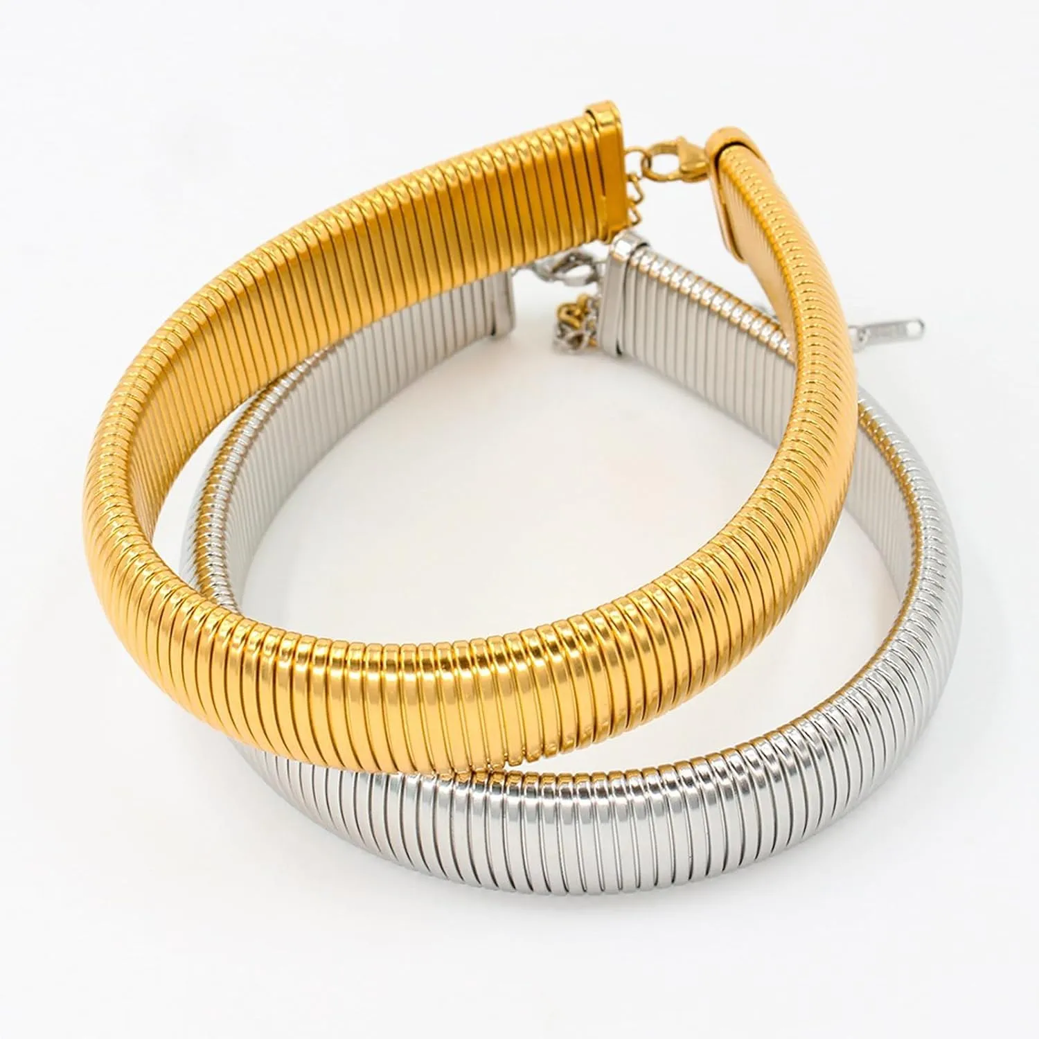 Gold Chunky Necklace for Women Snake Chain Choker Necklace, Hip Hop Punk Necklace, Thick Wide Necklace Jewelry for Women Gifts