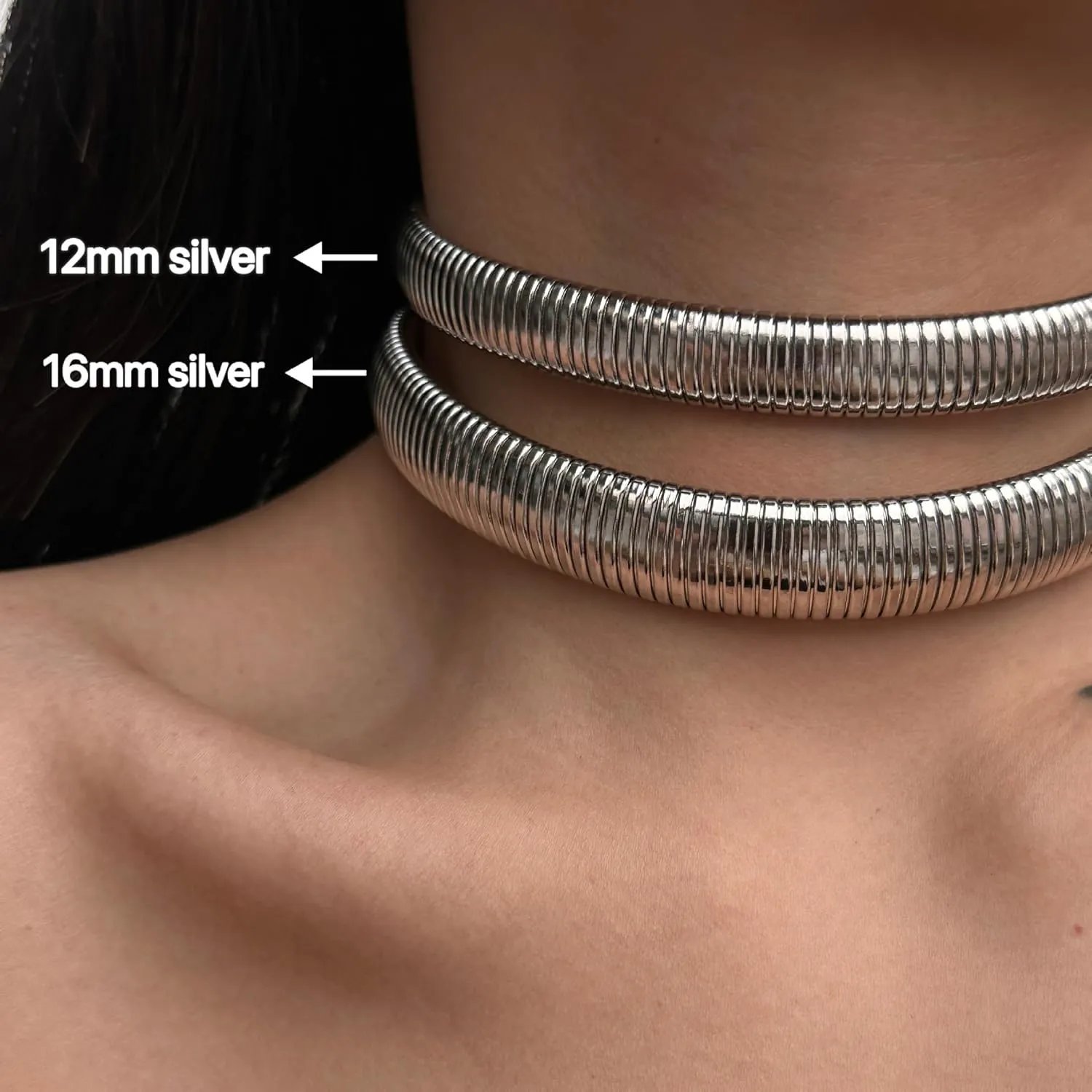 Gold Chunky Necklace for Women Snake Chain Choker Necklace, Hip Hop Punk Necklace, Thick Wide Necklace Jewelry for Women Gifts