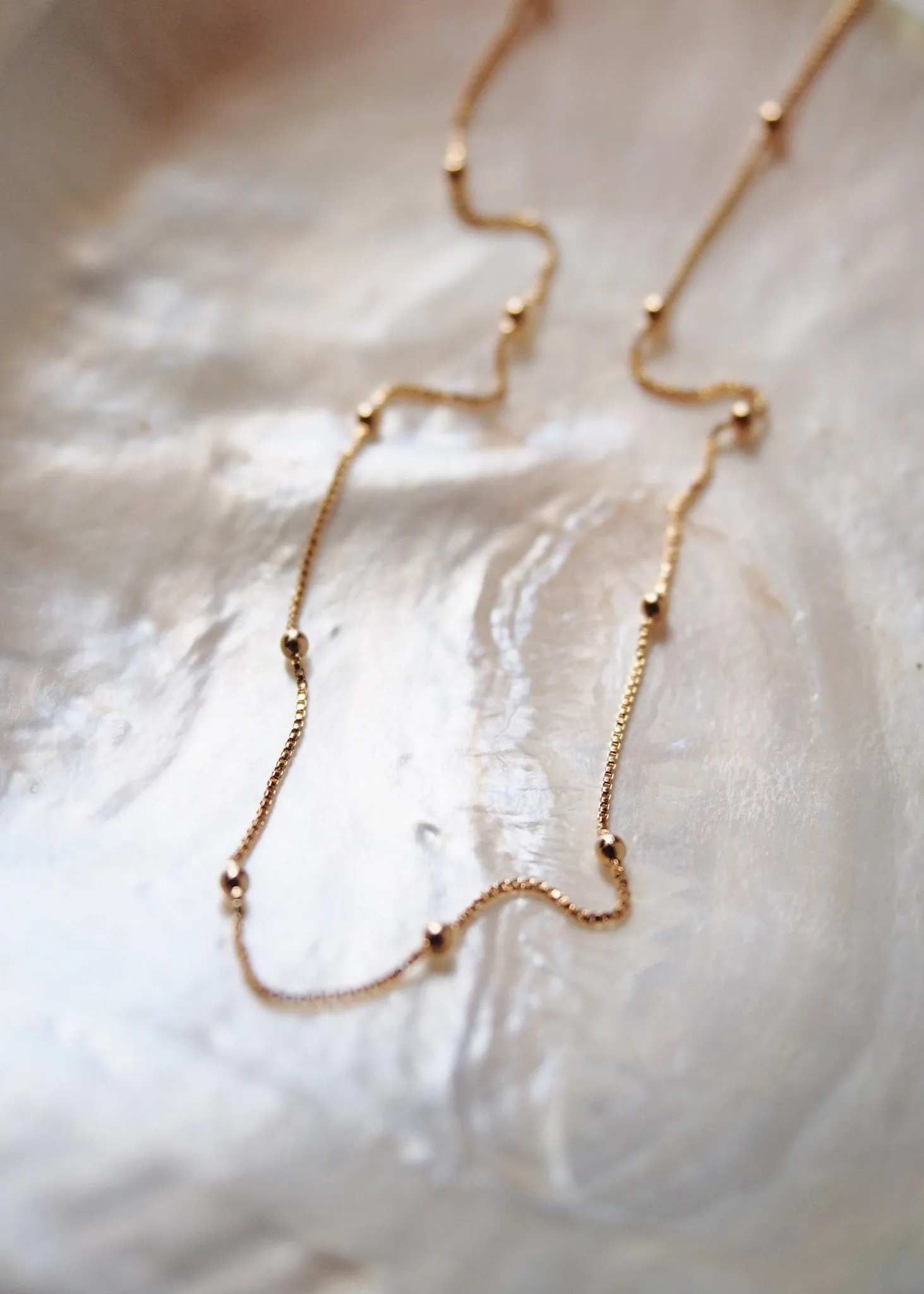 Gold Filled Sphere Box Chain Necklace - Kahiwa