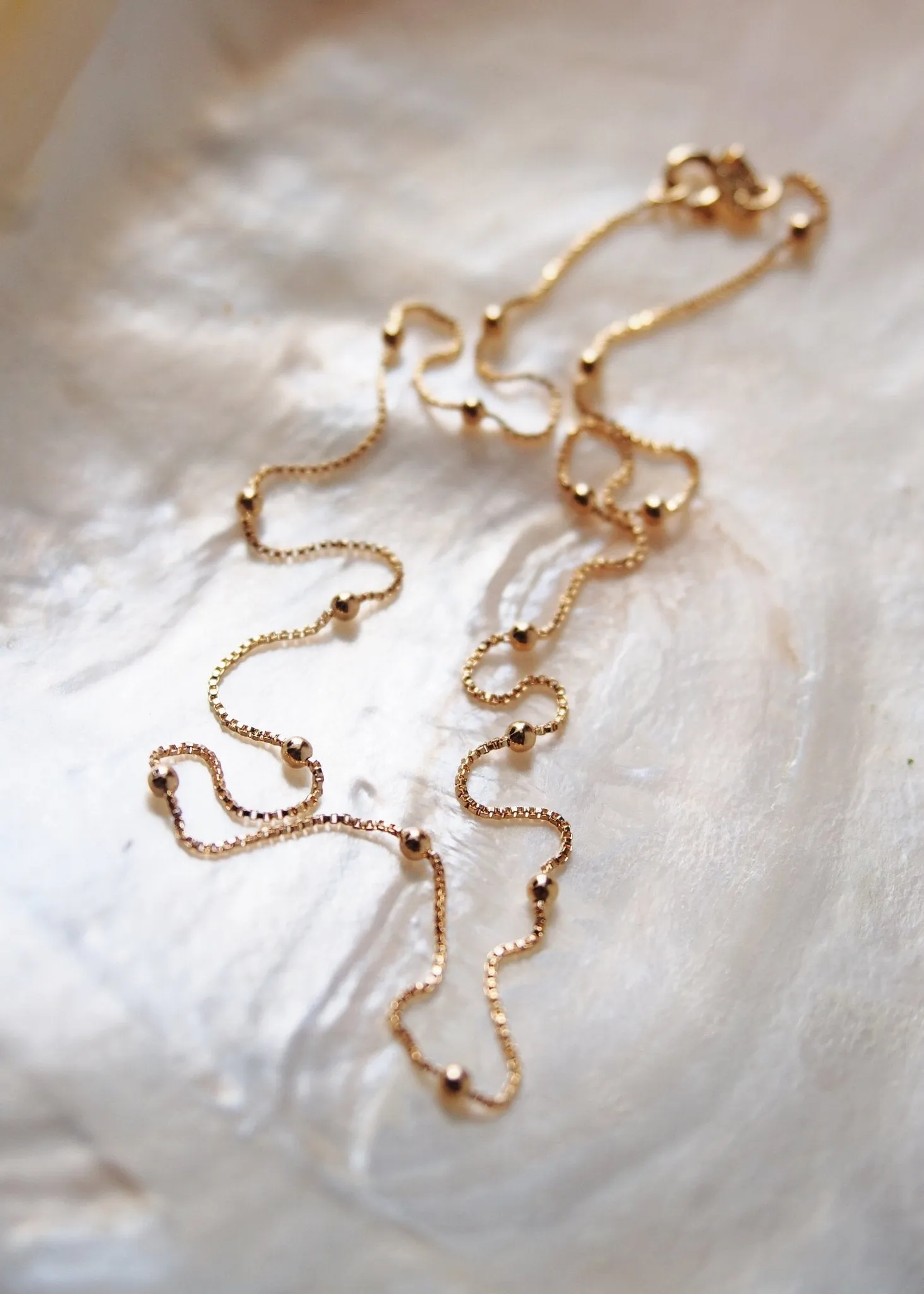 Gold Filled Sphere Box Chain Necklace - Kahiwa