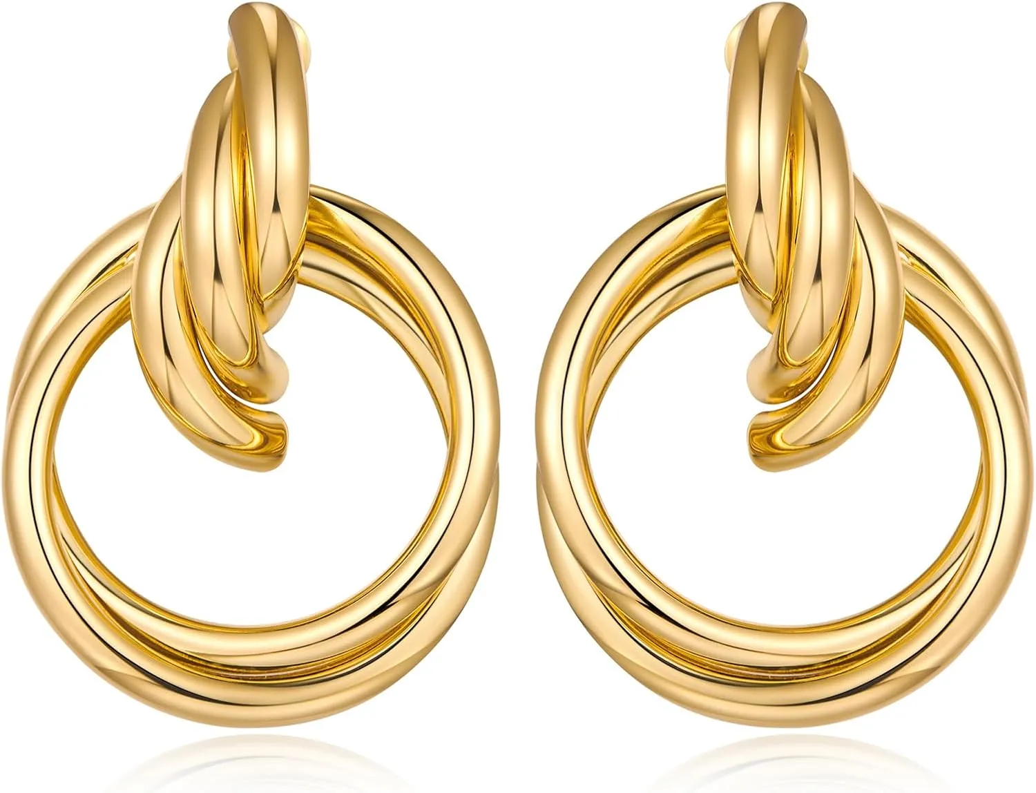 Gold Geometric Drop Dangle Earrings for Women Long Link Dangle Earrings Jewelry