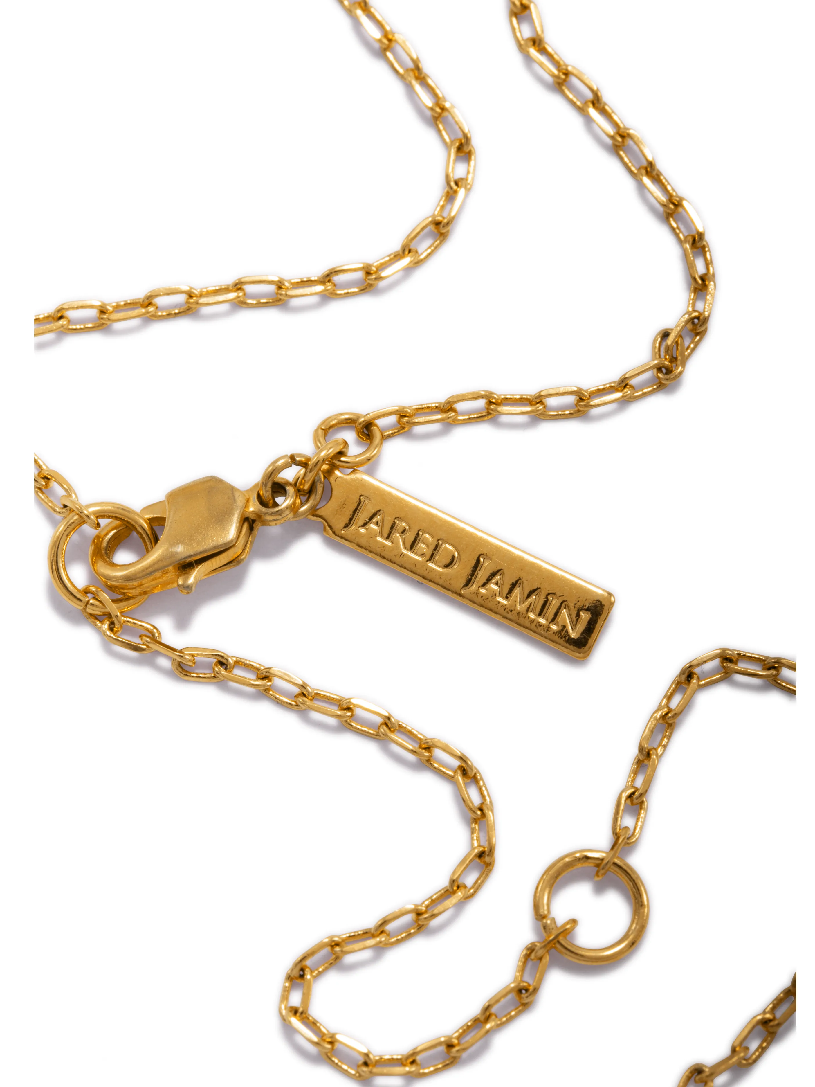 Gold Hammered Doughnut Pendant Necklace