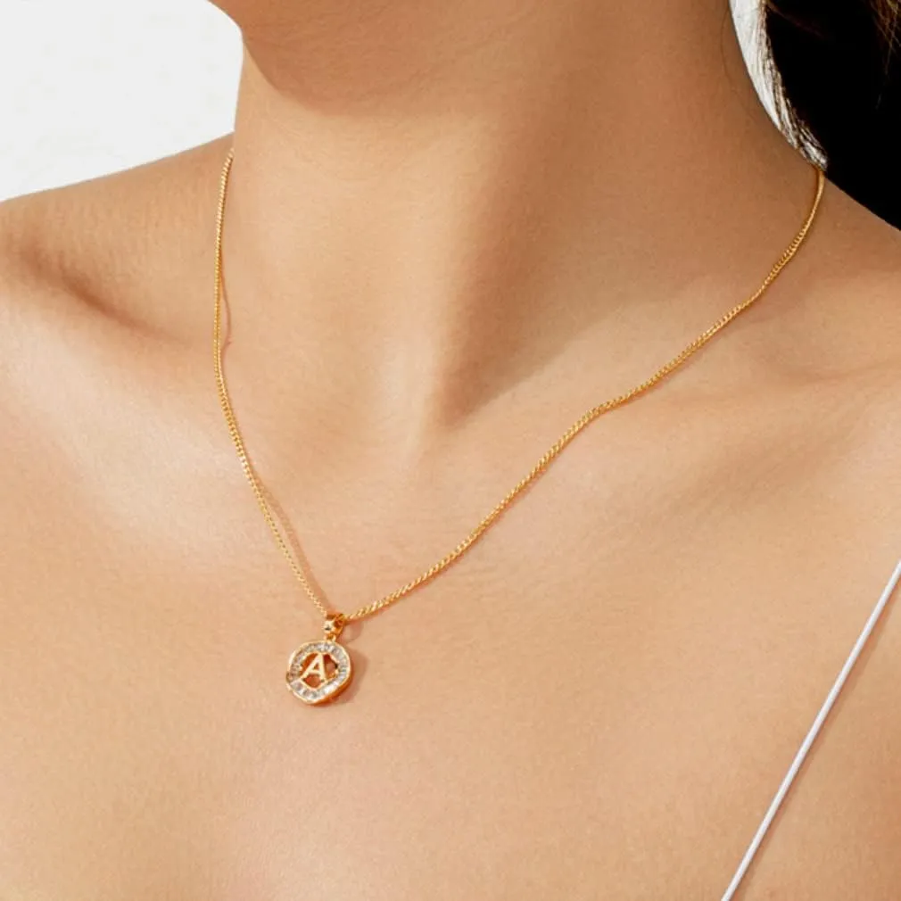 Gold Initial Necklaces for Women Dainty Jewelry for Women 18k Plated Layered Letter Necklace