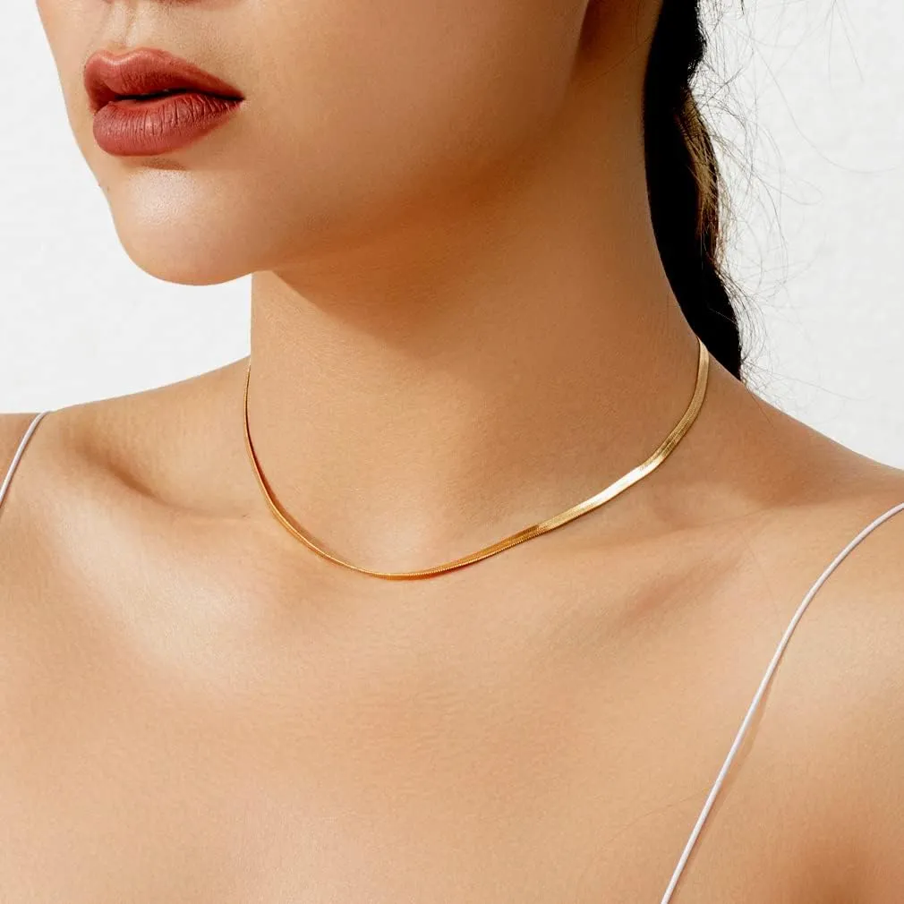 Gold Initial Necklaces for Women Dainty Jewelry for Women 18k Plated Layered Letter Necklace