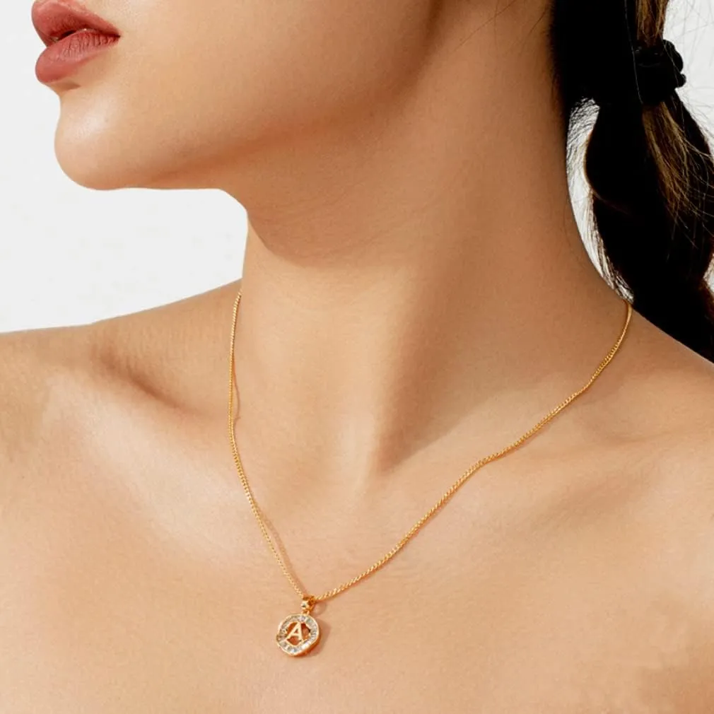 Gold Initial Necklaces for Women Dainty Jewelry for Women 18k Plated Layered Letter Necklace