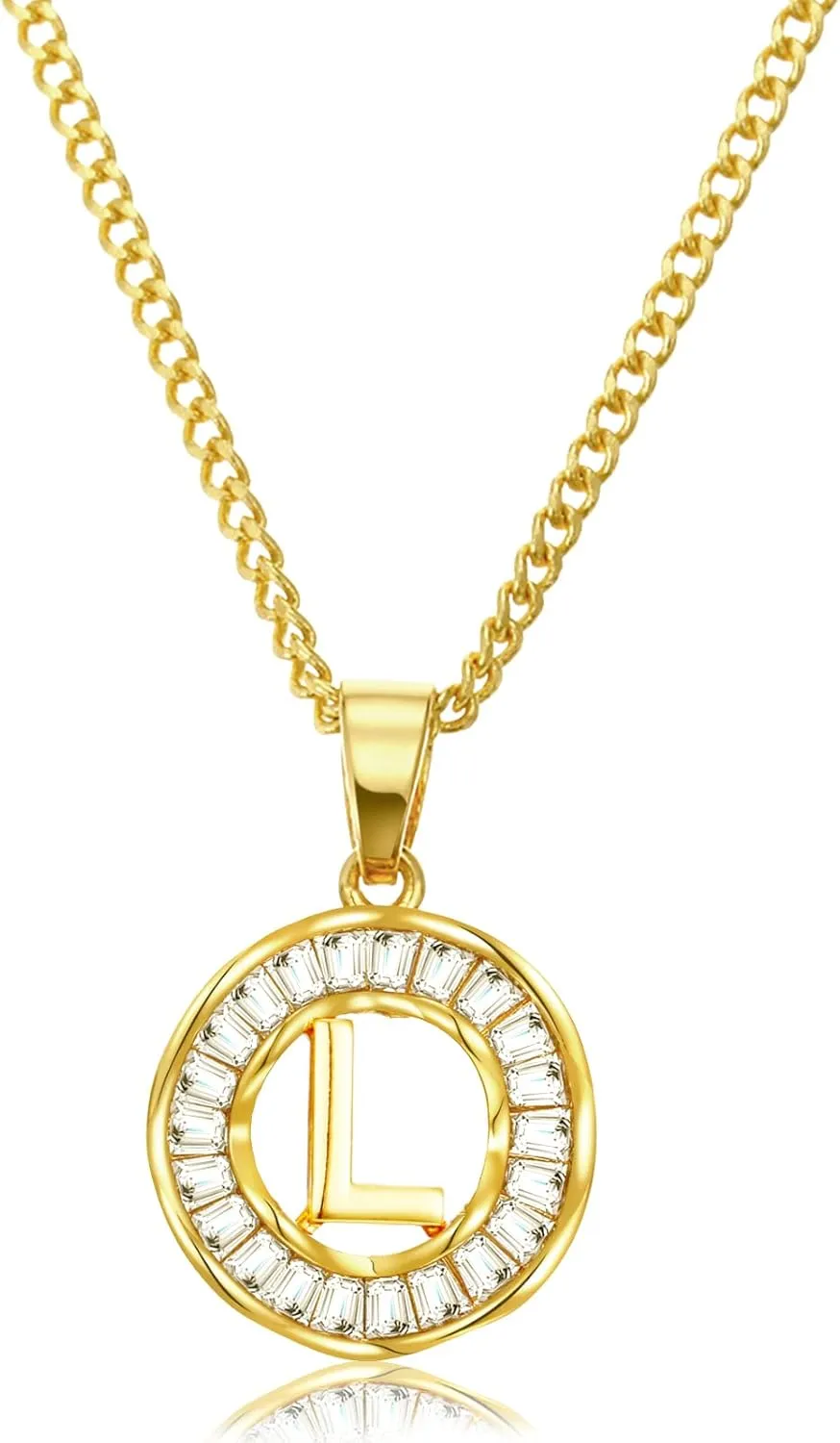 Gold Initial Necklaces for Women Dainty Jewelry for Women 18k Plated Layered Letter Necklace