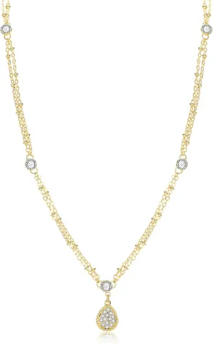 Gold Layered Necklaces for Women Trendy, Dainty 14K Gold Plated Pendant Necklace Chain Layered Choker Necklace Jewelry Gifts for Her