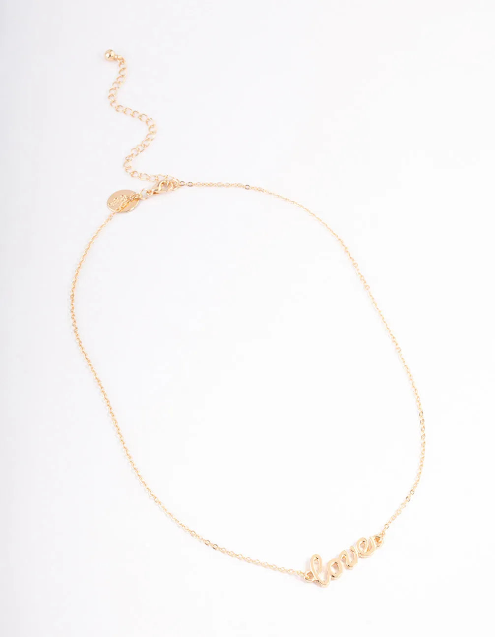 Gold Love Pendant Necklace