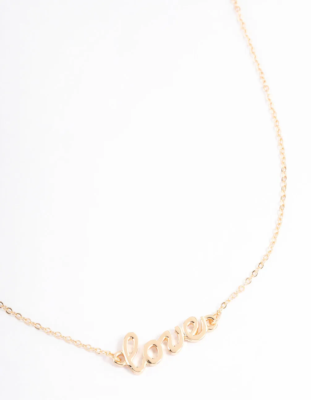 Gold Love Pendant Necklace