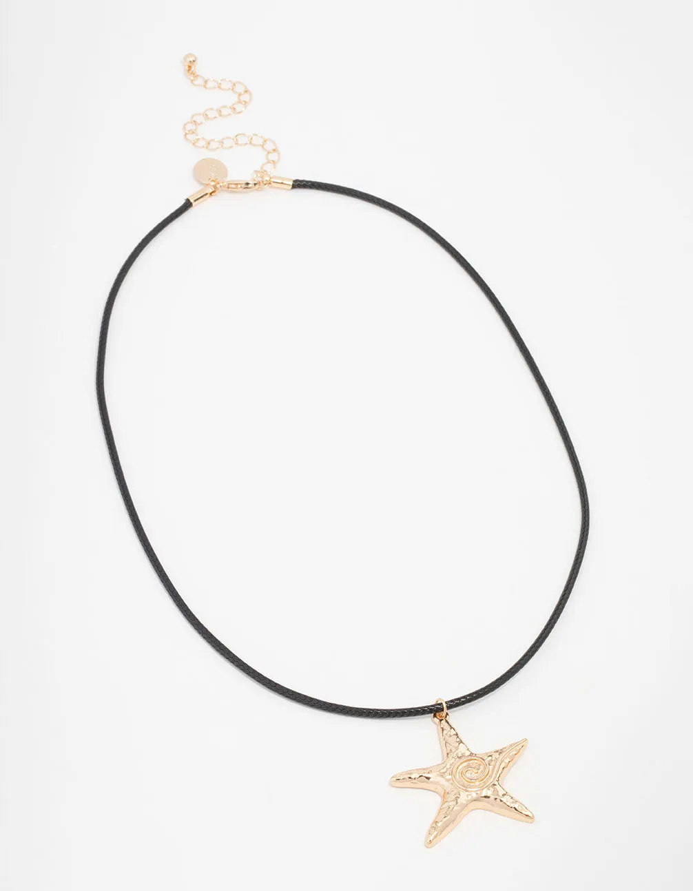 Gold Molten Starfish Necklace