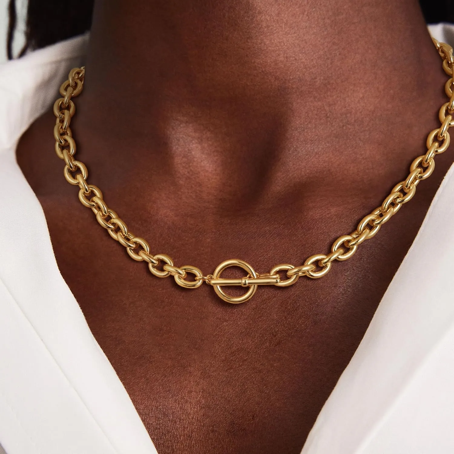 Gold Necklace for Women 14K Gold Plated Chain Necklace Women Trendy Necklace for Women Trendy Fashion Jewelry