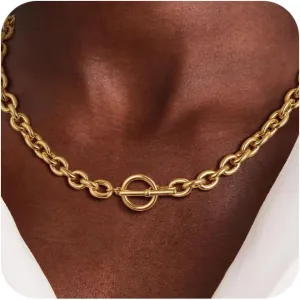Gold Necklace for Women 14K Gold Plated Chain Necklace Women Trendy Necklace for Women Trendy Fashion Jewelry