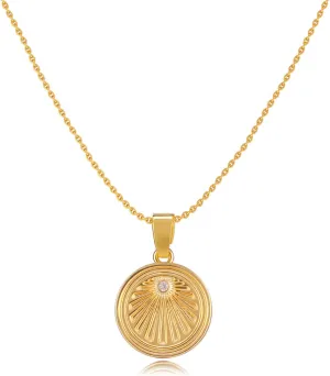 Gold Necklace for Women 14k Gold Plated Simple Gold Necklace Dainty Gold Chain Choker Tiny Disc Coin Heart Pendant Necklaces for Women Christmas Gift