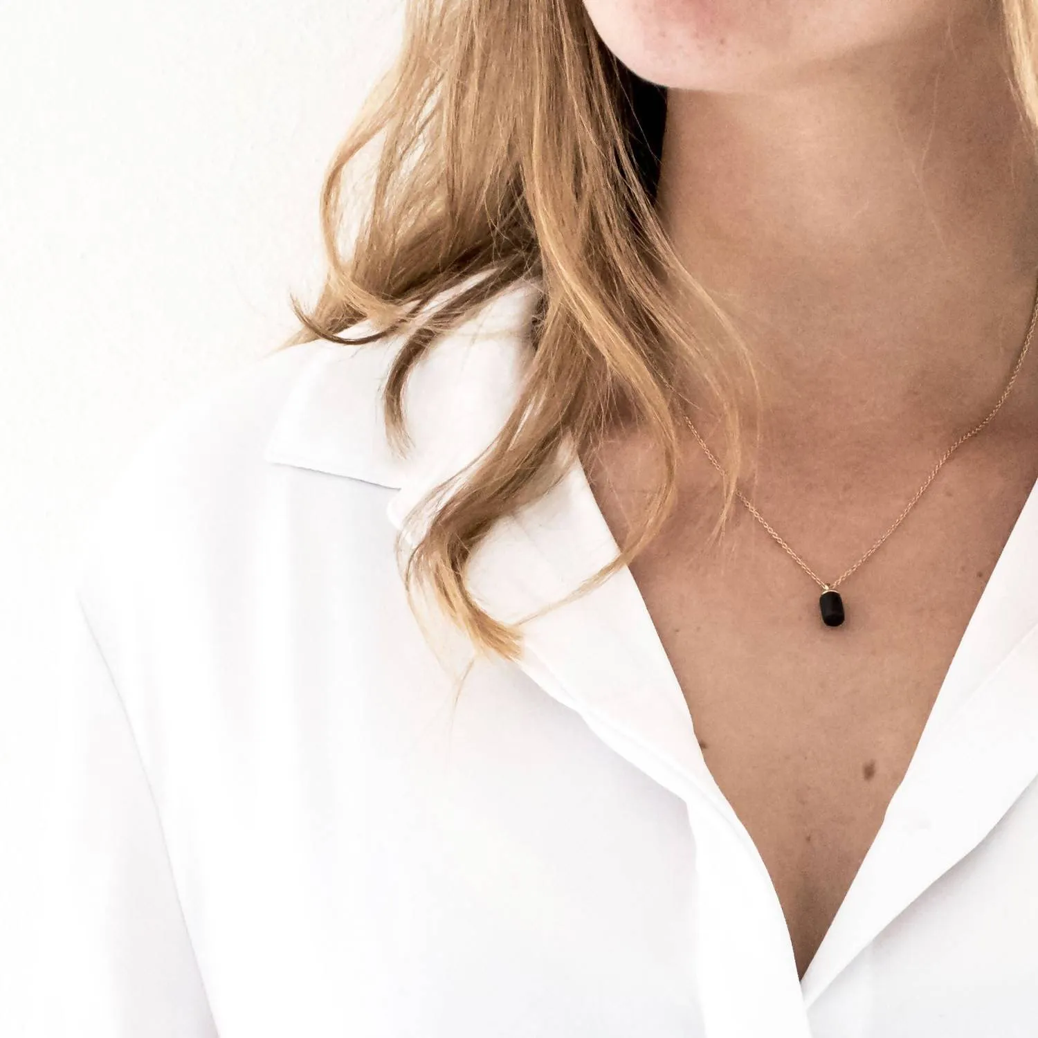 Gold Necklace - Tiny Weight Charm