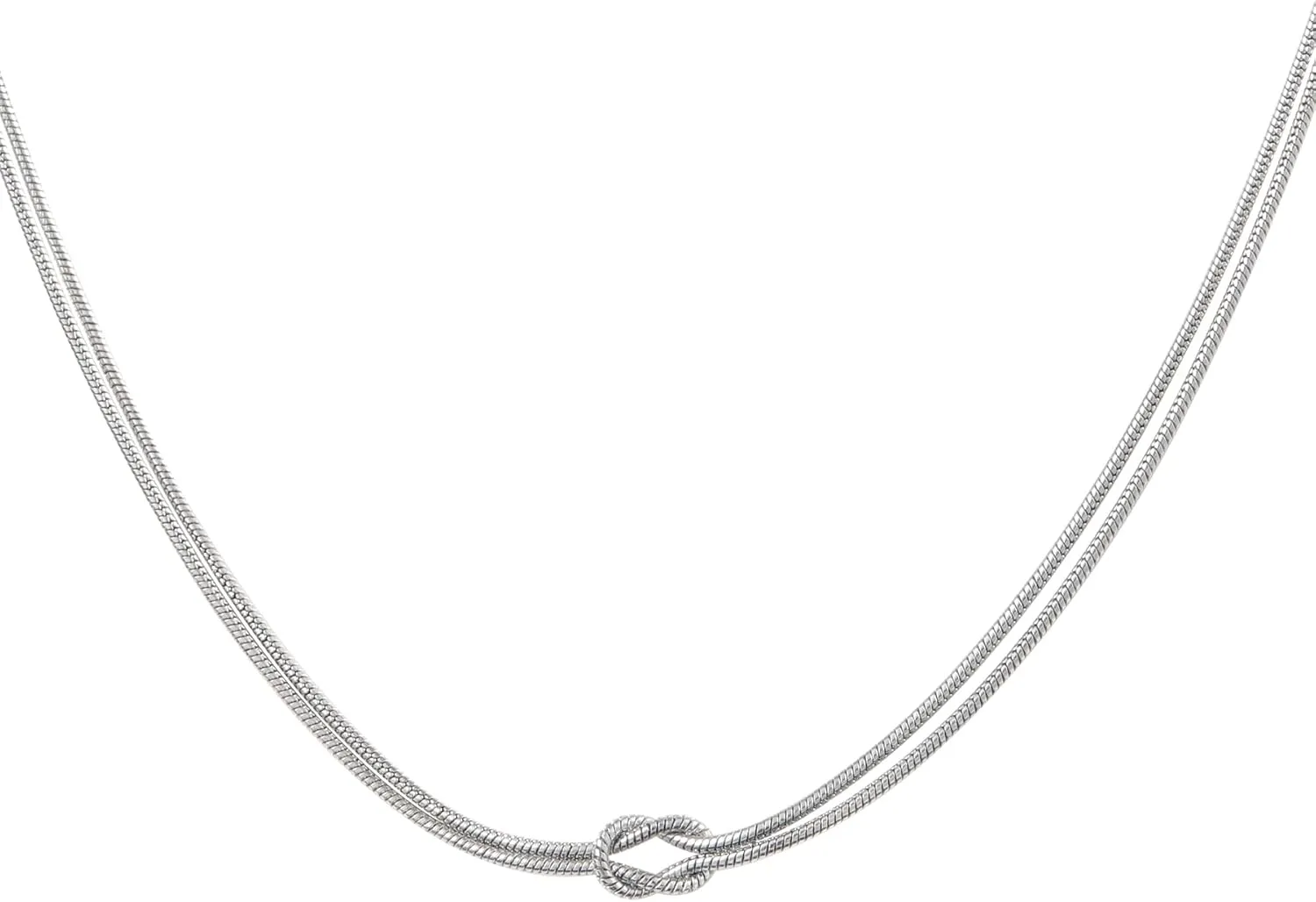 Gold Necklaces 18K Gold Plated Love Knot Necklaces Snake Chain Infinity Necklaces Adjustable Gold Jewelry Gifts for Women.
