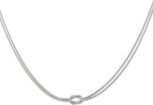 Gold Necklaces 18K Gold Plated Love Knot Necklaces Snake Chain Infinity Necklaces Adjustable Gold Jewelry Gifts for Women.