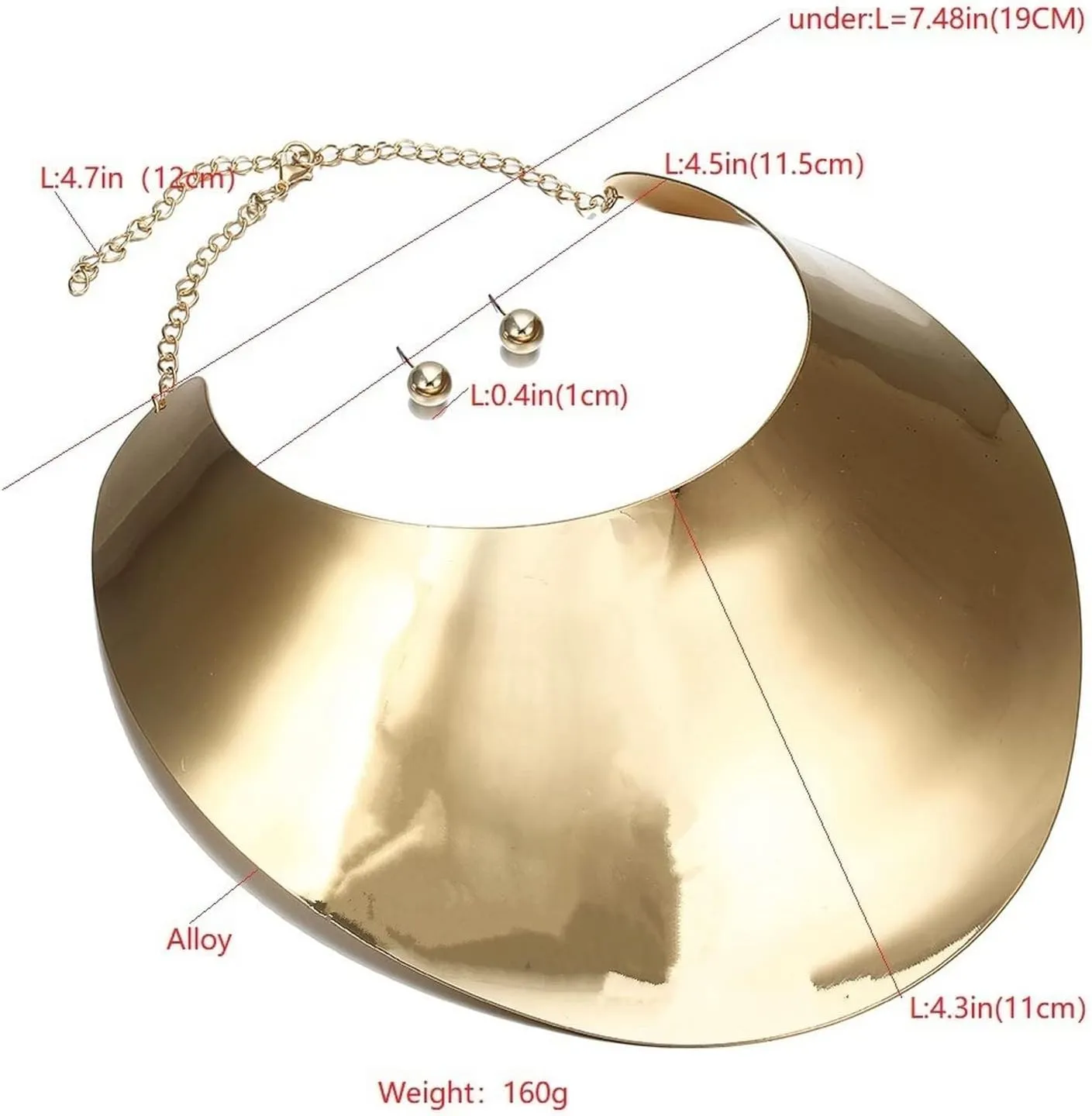 Gold Necklaces for Women Chunky Gold Silver Choker Necklace Statement Egyptian Jewelry for Women Men Gold Costume Jewelry Sets Accessories Gift
