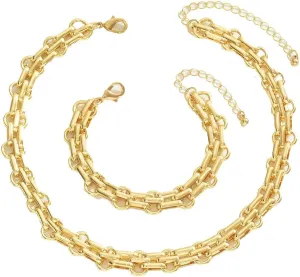 Gold Necklaces for Women Chunky Gold Silver Choker Necklace Statement Egyptian Jewelry for Women Men Gold Costume Jewelry Sets Accessories Gift