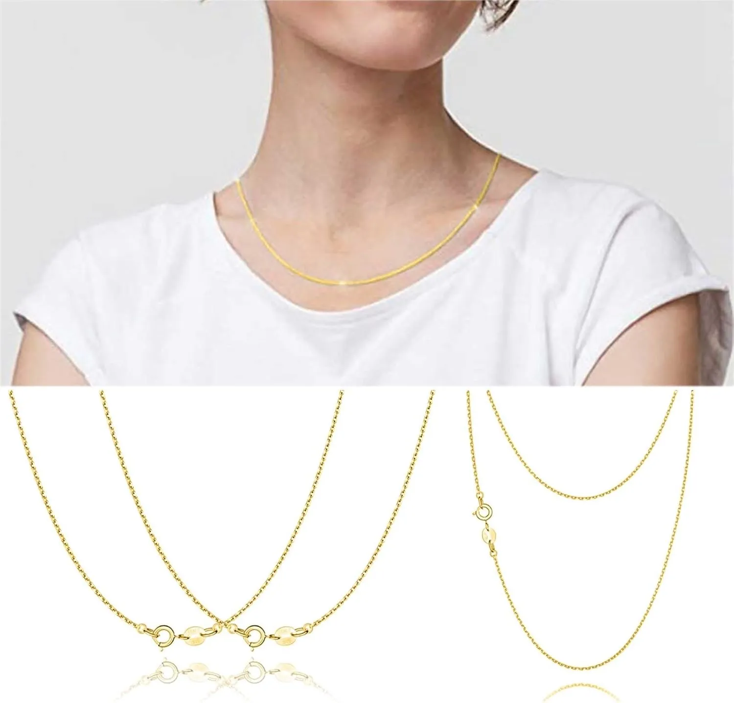 Gold Necklaces for Women,925 Sterling Sliver Herringbone Choker Dainty Stackable Snake Chain Necklace Trendy Jewelry Gifts
