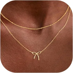 Gold Paperclip Pendant Necklace for Women Trendy 14K Gold Plated Paper Clip Necklaces Dainty Gold Chain Choker Necklace Mothers Day Gifts Trendy Stuff