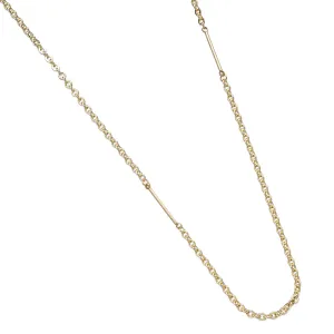 Gold Plated Bar Chain Necklace