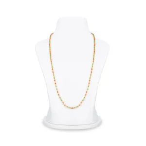 Gold Polish Chain With Colour Beads - 12 Inches | Artificial Jewellery/ Gold Polish Jewellery for Women