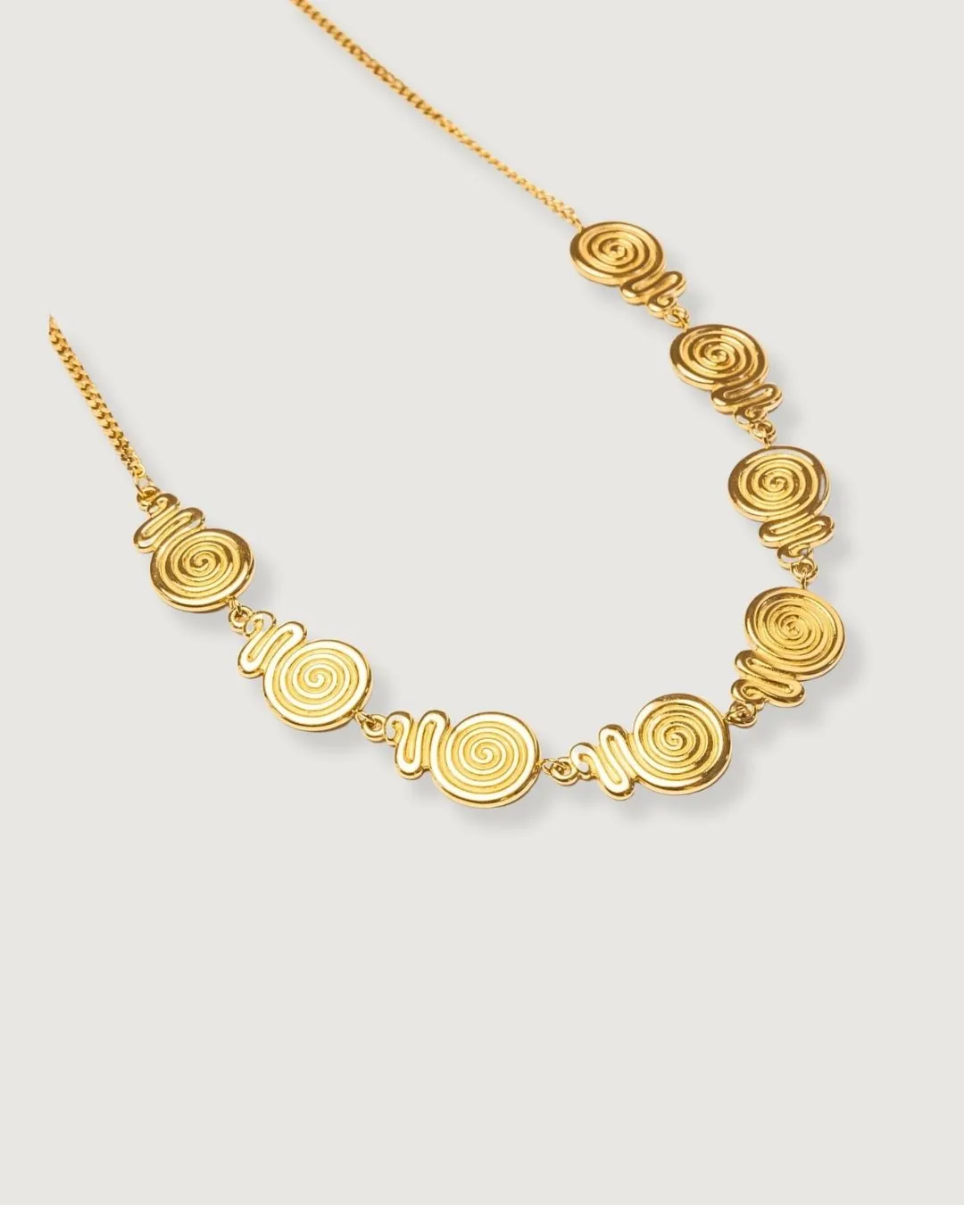 GOLDEN SPIRAL STATEMENT NECKLACE GOLD