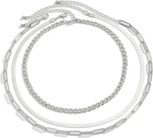 Gold/Silver Necklaces Statement Layered Choker for Women Stacking Snake Chain Choker Classical Jewelry Necklace