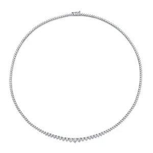Graduated Riviera Necklace Three Prong Setting