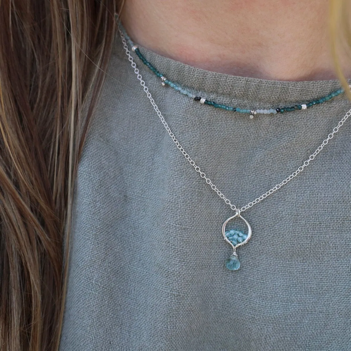 Grandiederite Tiny Silver Ball Charms Necklace